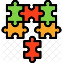 Puzzle Pieces Fitting Together Symbolizing Alignment Compatibility Integration Icon