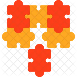 Puzzle pieces fitting together symbolizing alignment  Icon