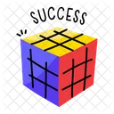 Success Puzzle Solved Rubik Cube Icon