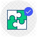 Puzzle With A Tick Solved Completion Icon