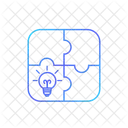 Puzzle with lightbulb  Icon
