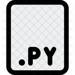 Py File Icon - Download in Colored Outline Style