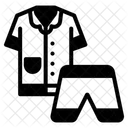 Pyjamas Zuhause Schlafzimmer Symbol
