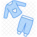Pyjamas Zuhause Schlafzimmer Symbol