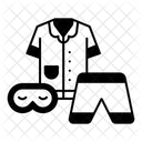 Pyjamas Zuhause Schlafzimmer Symbol