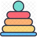 Pyramid Hoop Baby Toy Icon
