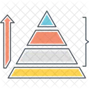 피라미드 삼각형 차트 아이콘