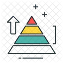 피라미드 삼각형 차트 아이콘