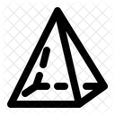 Pyramid Rectangular Geometry Icon