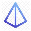 피라미드 기하학적 도형 수학 아이콘