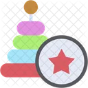Pyramid Baby Toy Stacking Icon