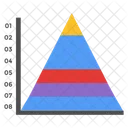 피라미드 차트 그래픽 표현 차트 응용 프로그램 아이콘