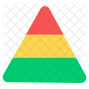 피라미드 차트 피라미드 그래프 분석 아이콘