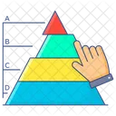 Hierarchical Pyramid Chart Pyramid Chart Triangle Chart Icon