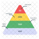 Pyramid Chart Graphical Representation Data Visualization Icon