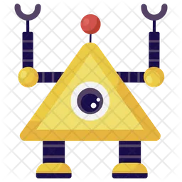 Pyramid Eye Robot  Icon