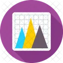 피라미드 그래프 차트 아이콘