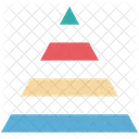 피라미드 그래프 피라미드 차트 삼각형 패턴 아이콘