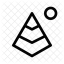 Pyramide Diagramme Pyramidal Statistiques Icône