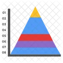 Pyramidendiagramm Grafische Darstellung Diagrammanwendung Symbol