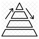 Pyramide Datenanalyse Statistik Symbol