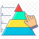 Hierarchisches Pyramidendiagramm Pyramidendiagramm Dreiecksdiagramm Symbol