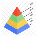 Pyramidendiagramm Grafische Darstellung Datenvisualisierung Symbol