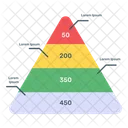 Pyramidendiagramm Grafische Darstellung Datenvisualisierung Symbol