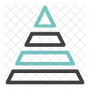 Pyramidendiagramm Pyramidengraph Analyse Symbol