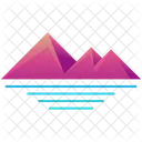 피라미드 로고그램 모양 아이콘