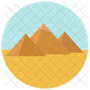 피라미드 사막 아이콘