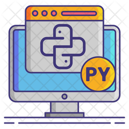 Python Icon - Download in Colored Outline Style