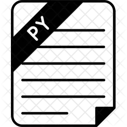 Python file Icon - Download in Glyph Style