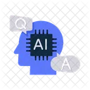 AI Powered Knowledge Exchange Interacting With AI Systems For Question Answering And Information Retrieval Icon