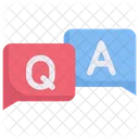 Q N A Bubble Word  Icon