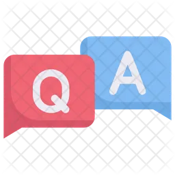 Q N A Bubble Word  Icon