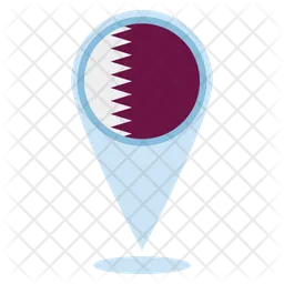 Qatar Location Flag Icon