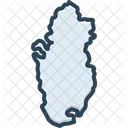Qatar Map  Icon