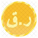 Qatari Rial Coin Qatari Rial Gold Coins Icon