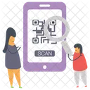 Mobiler QR Code Quick Response Code Barcode Symbol