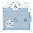 Qr Code Wallet Quick Response Code Matrix Barcode Icon