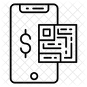 Qr code with money in phone  アイコン