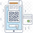 Sichere Zahlung Digitales Bezahlen QR Code Scannen Symbol