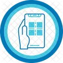 Qr Scan Hand Holding Phone Qr Code Icon