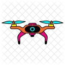 Vibrant Drone Illustration Quadcopter Uav Unmanned Aerial Vehicle Icon