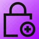 Square Lock Add Adicionar Cadeado Bloqueio Ícone