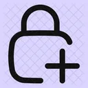 Square Lock Add Adicionar Cadeado Bloqueio Ícone