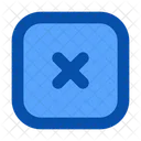 Fechar Quadrado Cruzar Remover Icon