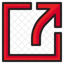Quadrat Zeiger Richtung Symbol
