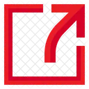 Quadrat Zeiger Richtung Symbol